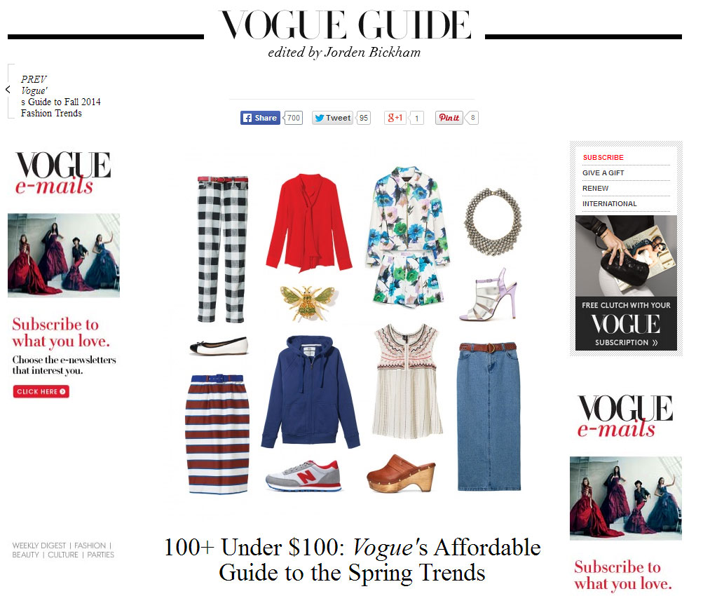 Vogue.com <br> April 2014